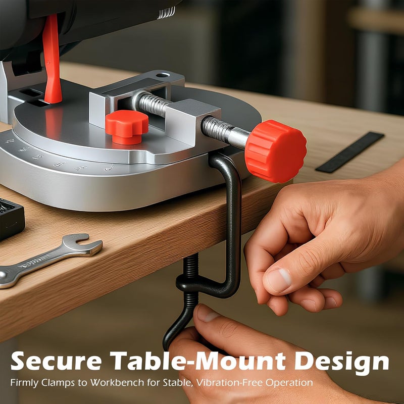 Mefape Mini Miter Saw Electric Power Table Saw Benchtop Cut-Off Chop Saw, DIY Cutting Tools for Crafts Miniatures Metal Wood Cutter, Cuts 1/2"Max Tall Max 45 Degree - Image 5